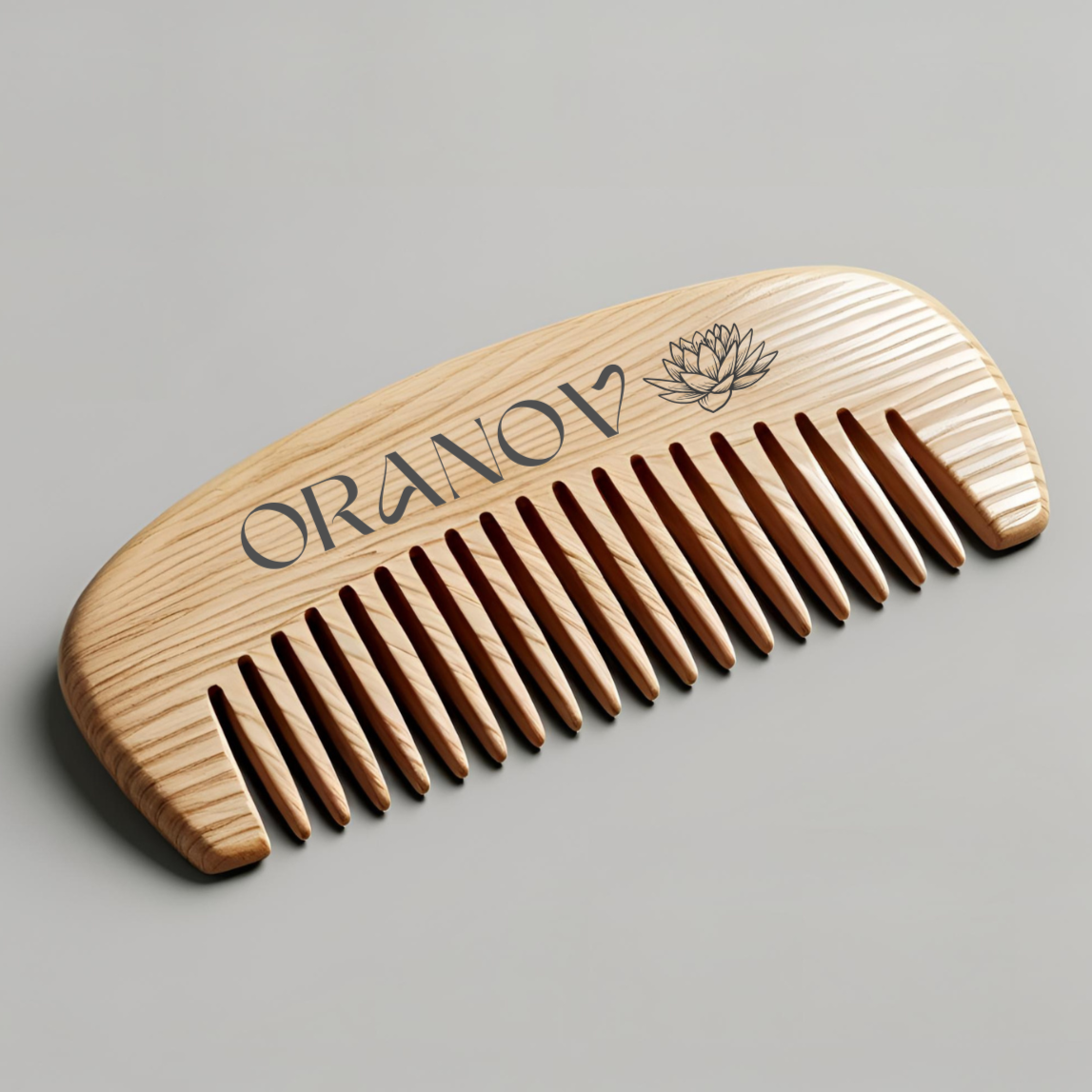 Organov Natural Wooden Comb – Gentle, Anti-Hair Fall & Eco-Friendly